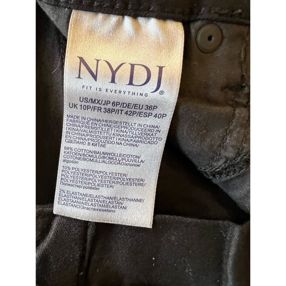 NYDJ High Rise Billie Mini Bootcut Jean - Black NWT SIZE 6 PETITE - Picture 7 of 9